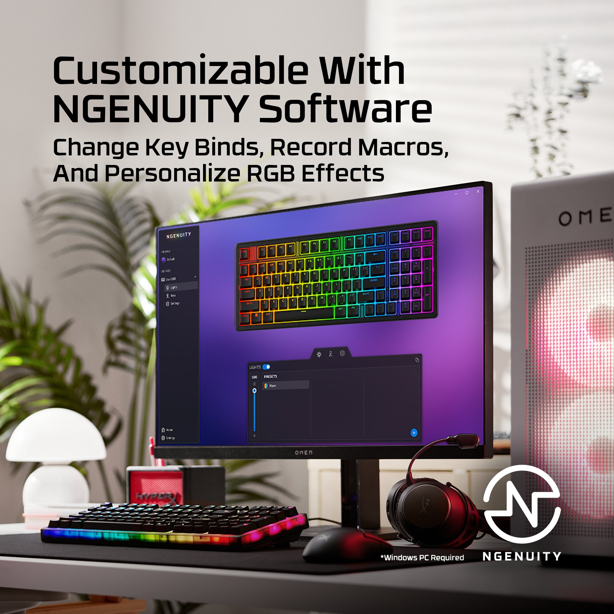 Teclado HyperX Origins 2 1800 Gaming RGB PT Red Linear Switches 10