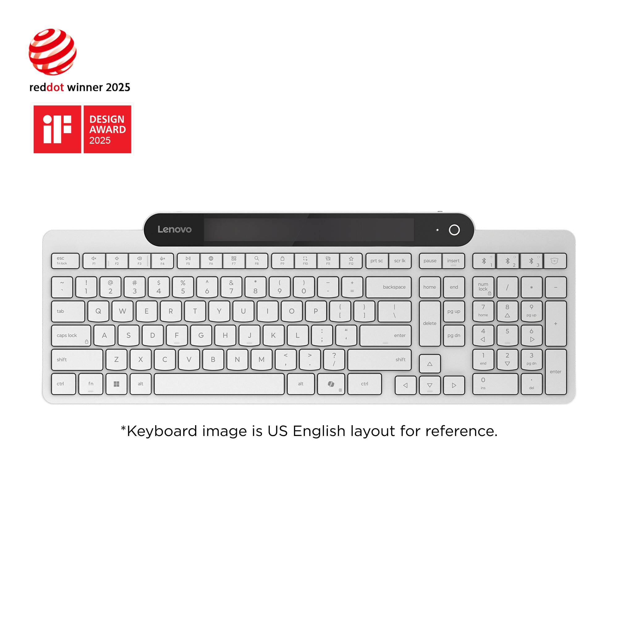 Imagem 0 de Teclado Lenovo 800 Bluetooth Autocarregável - Português 163 Teclas
