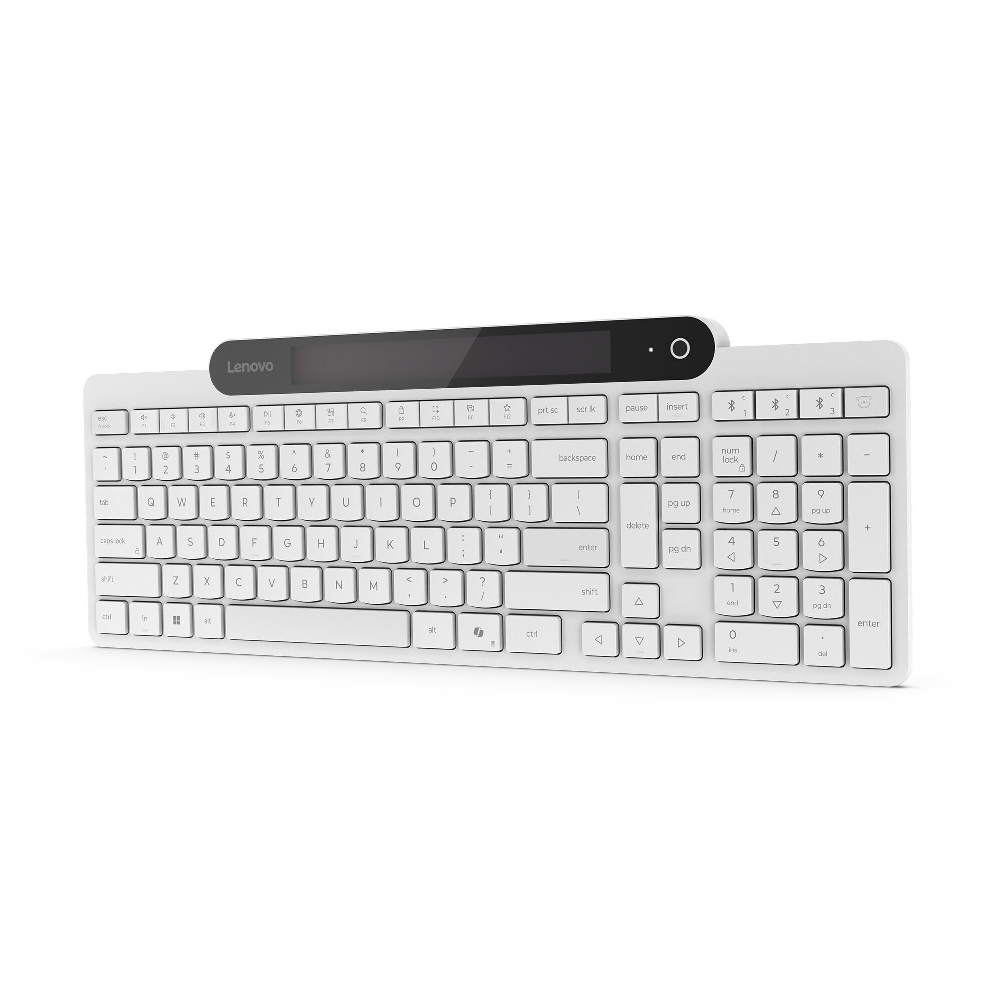 Teclado Lenovo 800 Bluetooth Autocarregável - Português 163 Teclas Branco-3