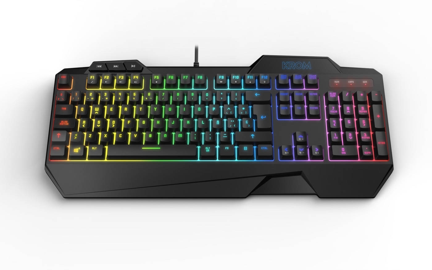 Imagem 0 de Teclado + Rato Combo Krom Krusher Semi Mecânico RGB (PT)