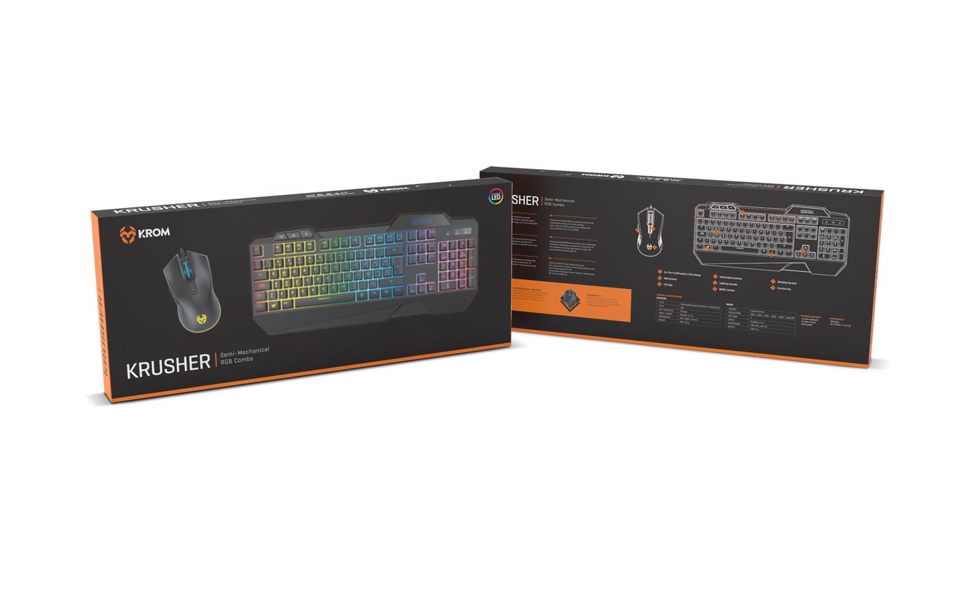 Teclado + Rato Combo Krom Krusher Semi Mecânico RGB (PT) 16