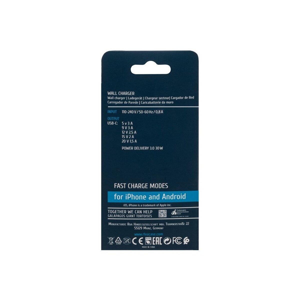 Carregador Rivacase 30W PD 3.0/ 1 USB-C - Branco 5
