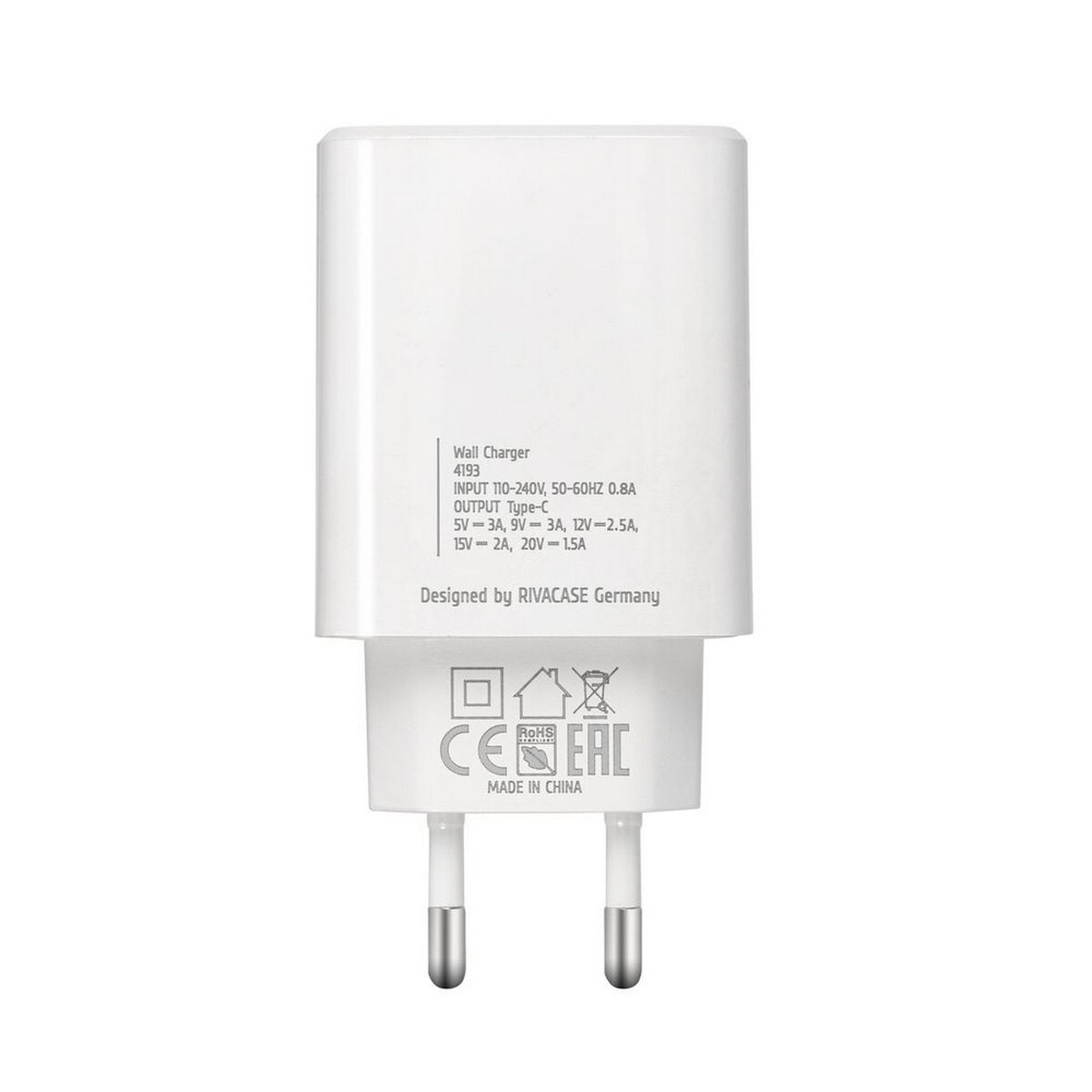 Carregador Rivacase 30W PD 3.0/ 1 USB-C - Branco 7