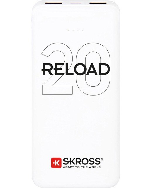 Imagem 0 de Powerbank Tamanho de Viagem Skross Reload 20, 20.000mAh  - Branco