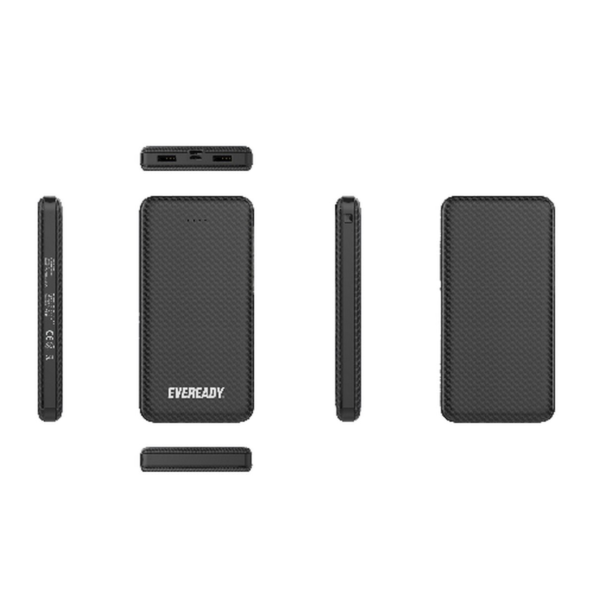 Powerbank Eveready 10.000mAh Slim Preto-2