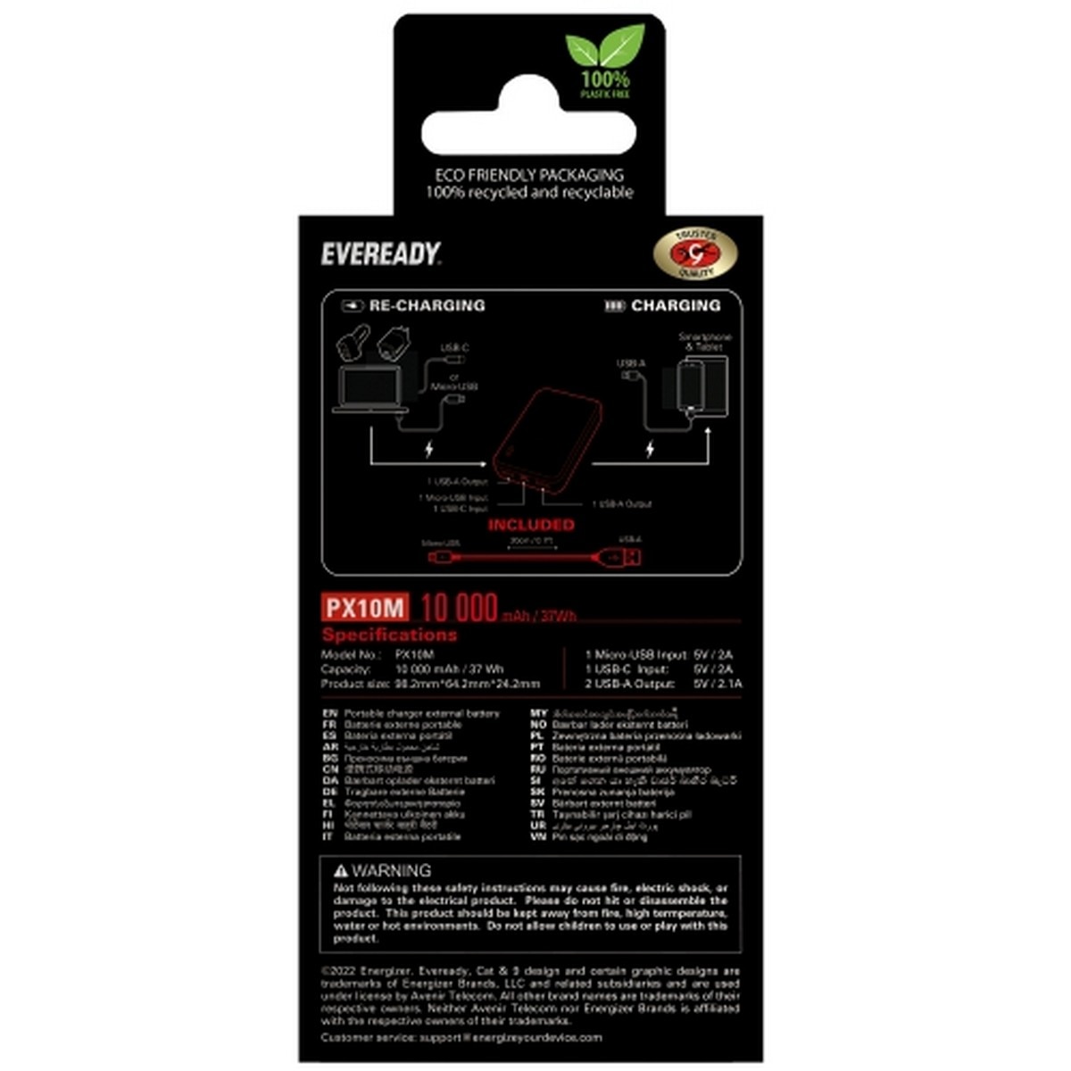 Powerbank Eveready 10.000mAh Mini Preto-3