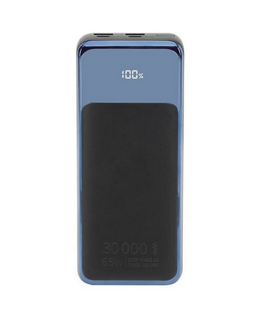 Imagem 0 de Powerbank com LCD Rivacase 30.000 mAh PD 65W - Preto