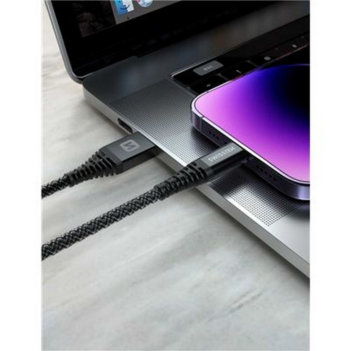 Cabo Swissten Kevlar USB-C - Lightning, 1.5 m - Antracite 4