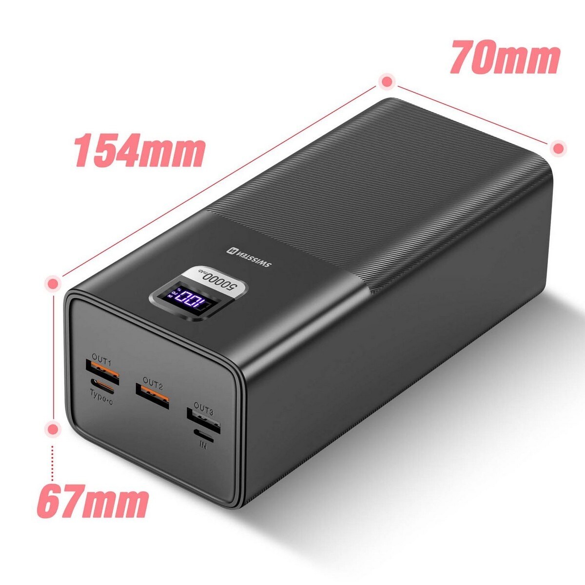Powerbank Swissten, 50000 mAh - Preto 3