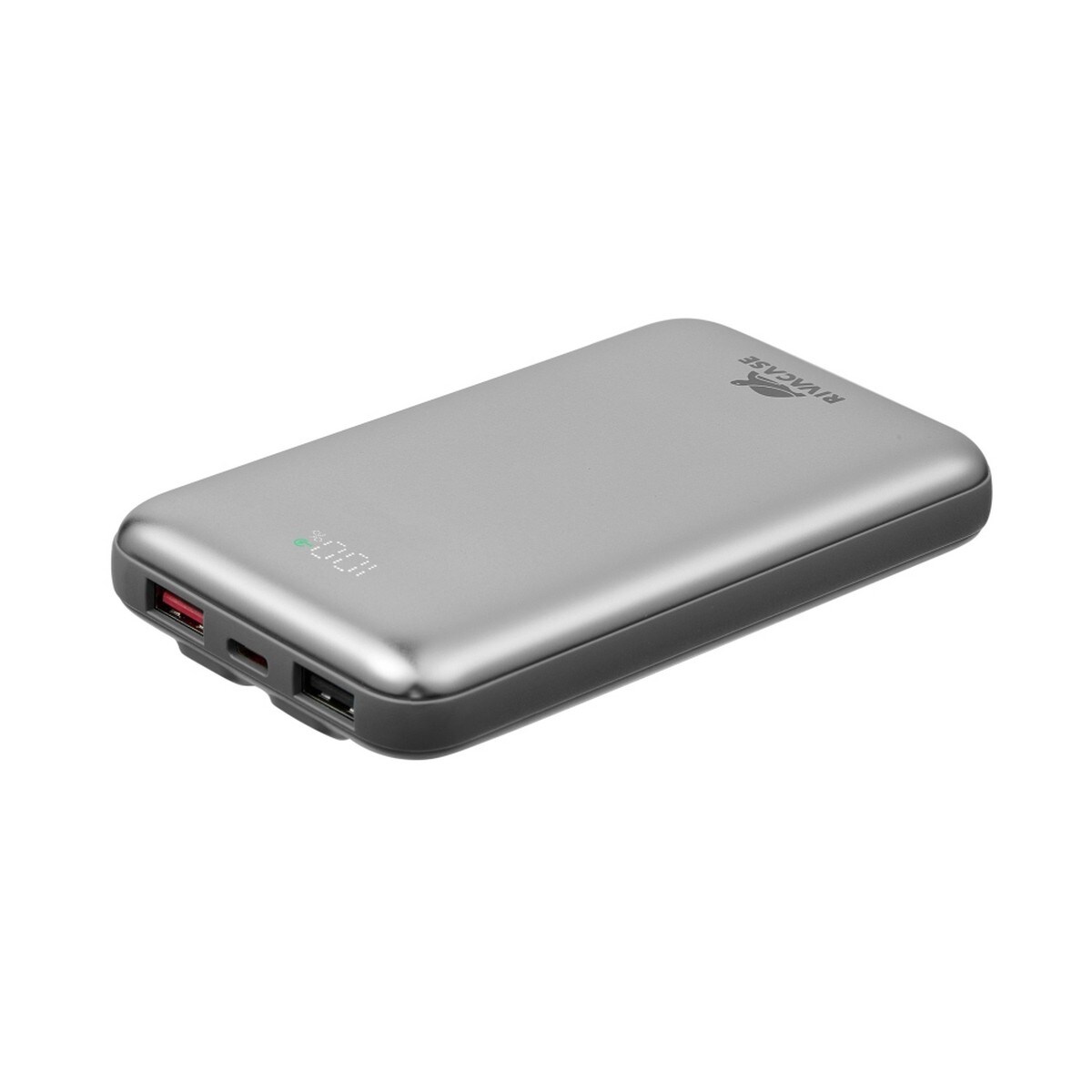 Powerbank Rivacase 10.000mAh com 2 Cabos embutidos LCD 30W 10