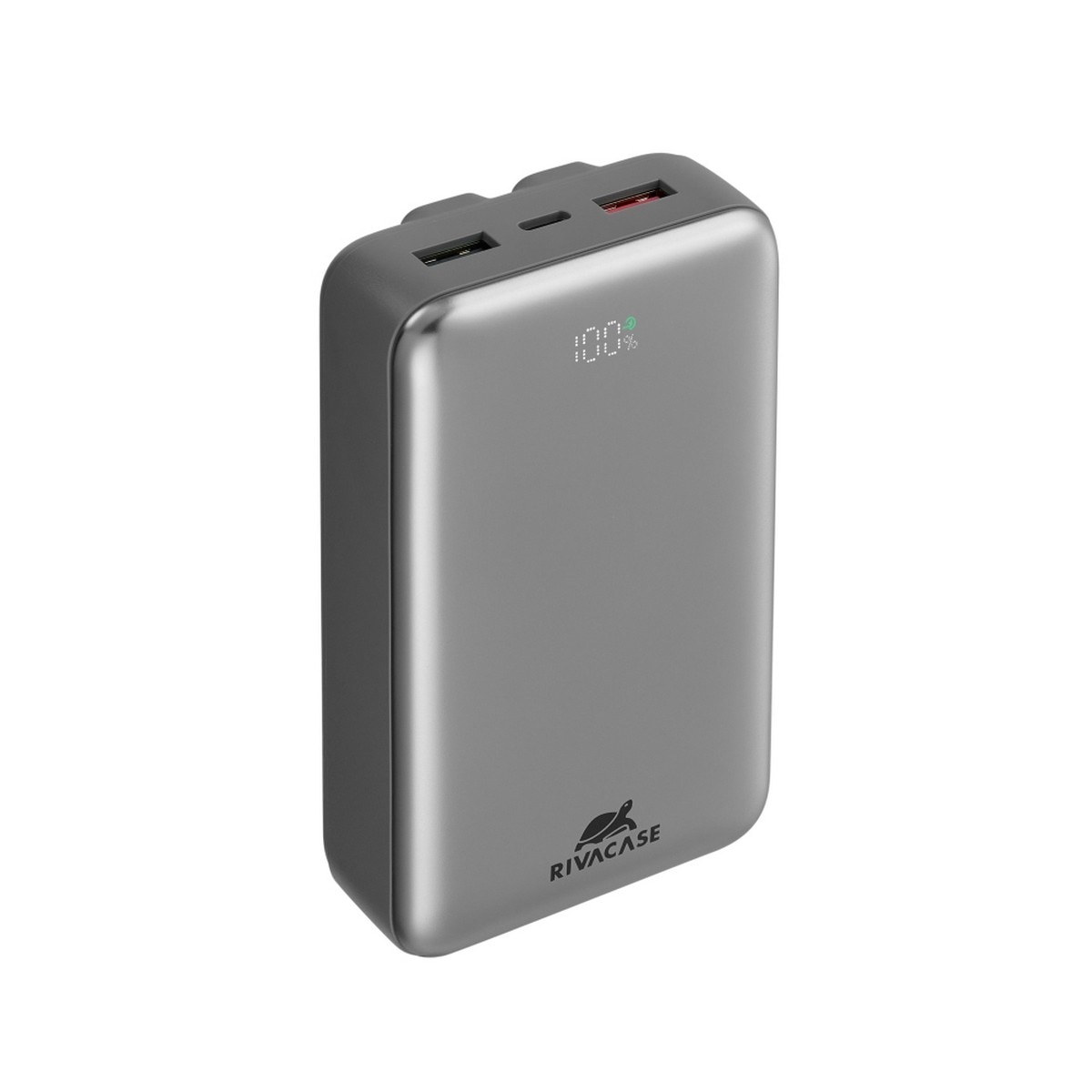 Powerbank Rivacase 20.000mAh com 2 Cabos Embutidos LCD 30W 1