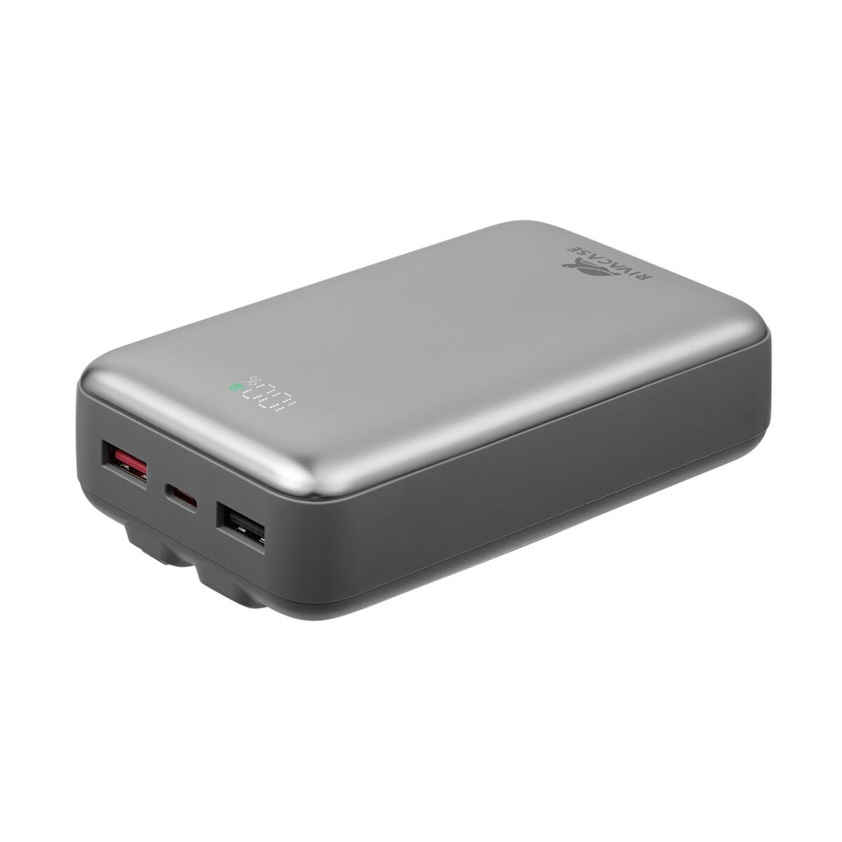 Powerbank Rivacase 20.000mAh com 2 Cabos Embutidos LCD 30W 10