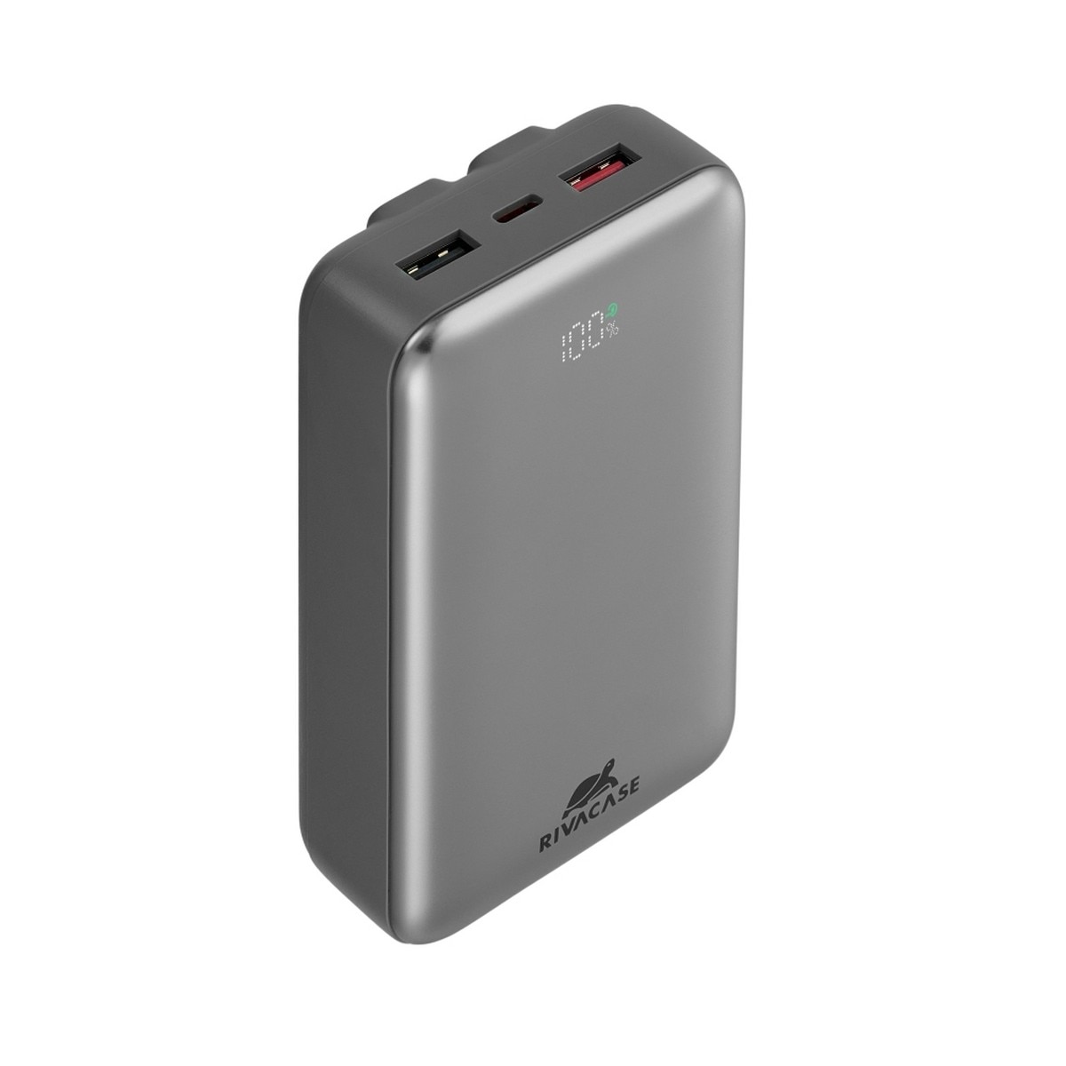 Powerbank Rivacase 20.000mAh com 2 Cabos Embutidos LCD 30W 11