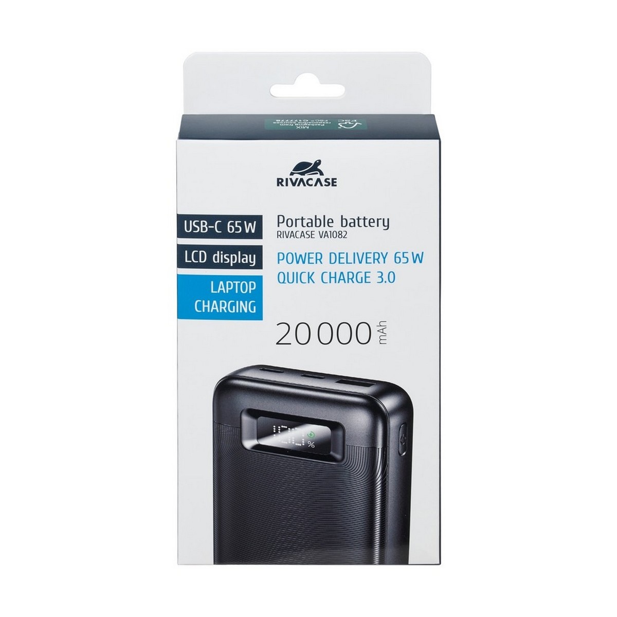 Powerbank Rivacase 20.000mAh - 65W Laptop Charger - Preto 14