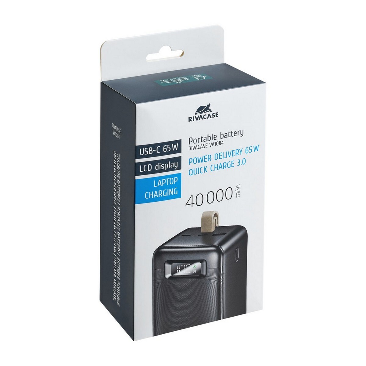 Powerbank Rivacase 40.000mAh - 65W Laptop Charger - Preto 19