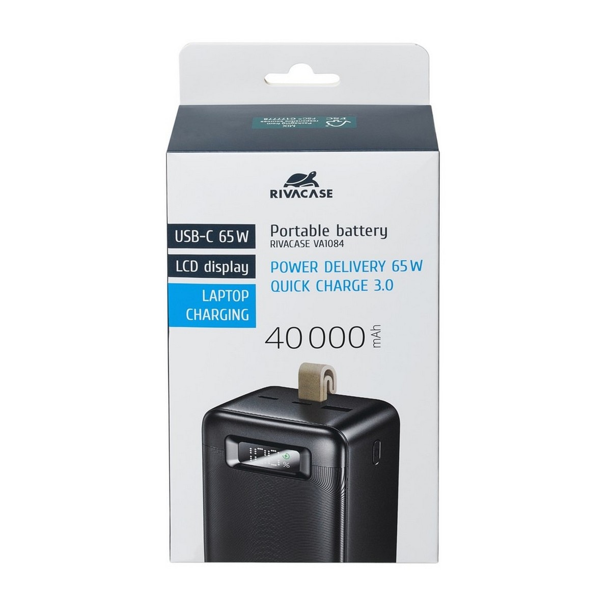 Powerbank Rivacase 40.000mAh - 65W Laptop Charger - Preto 20