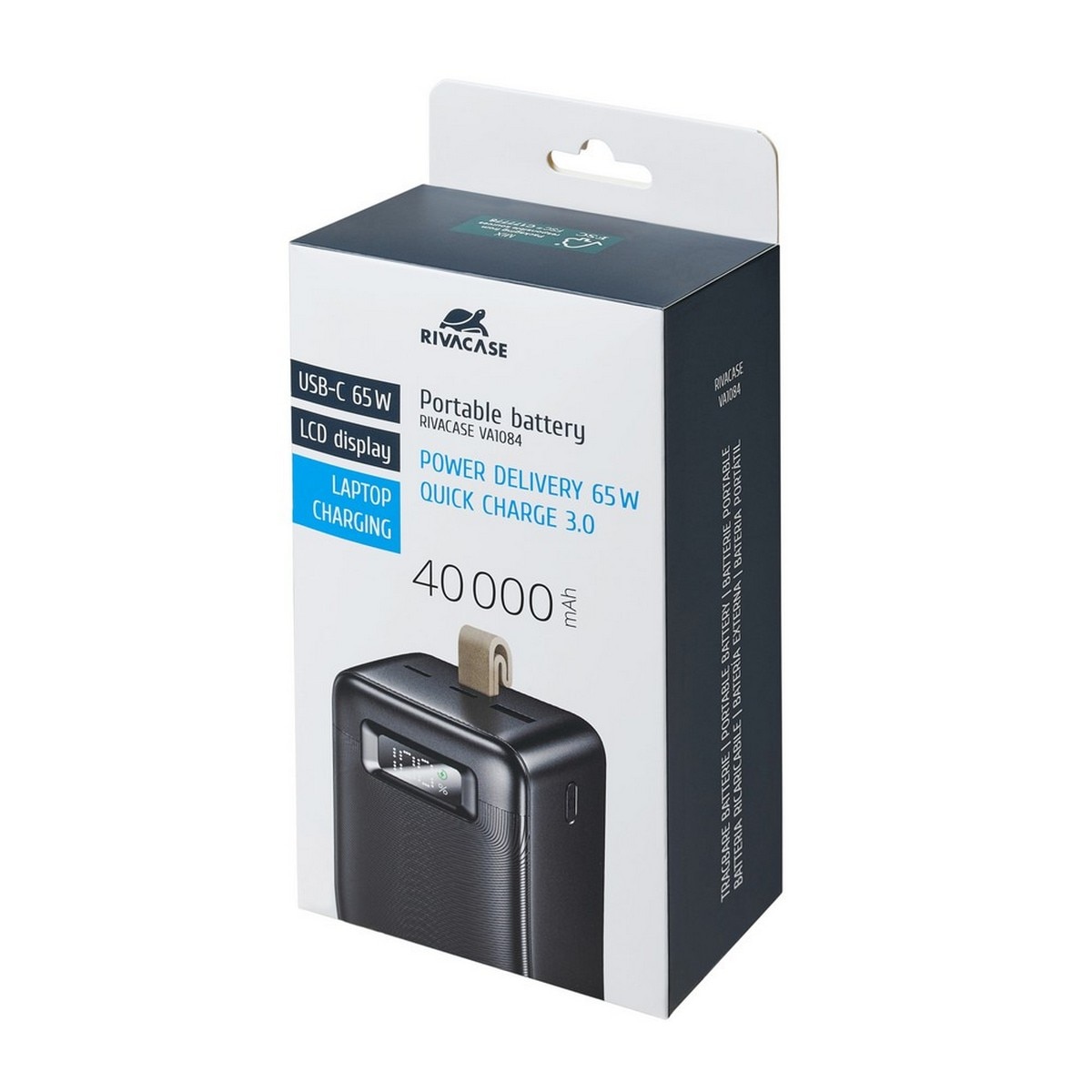 Powerbank Rivacase 40.000mAh - 65W Laptop Charger - Preto 22