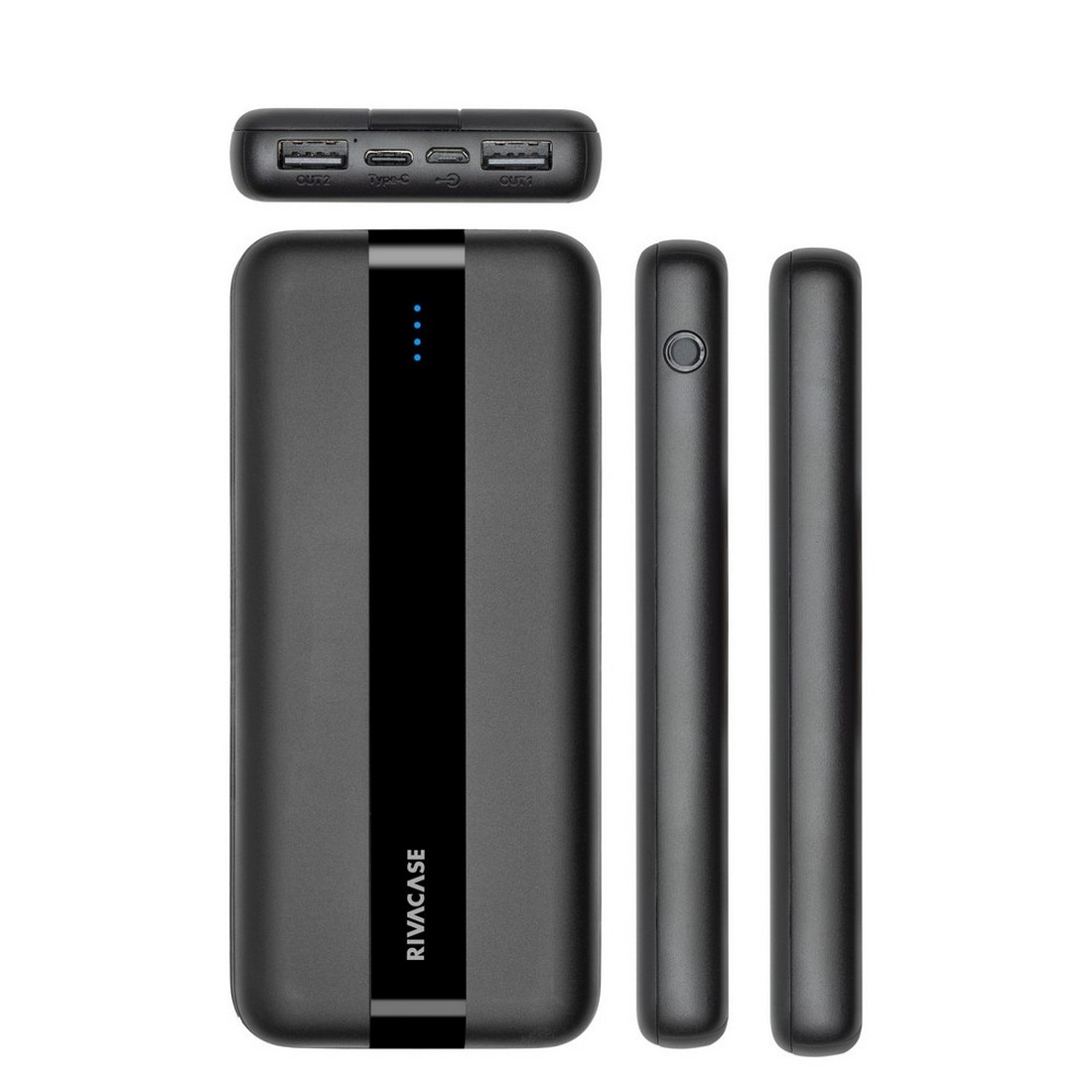 Powerbank Rivacase 10000 mAh) Bateria Portátil com Cabo Incluido - Preto Preto-4