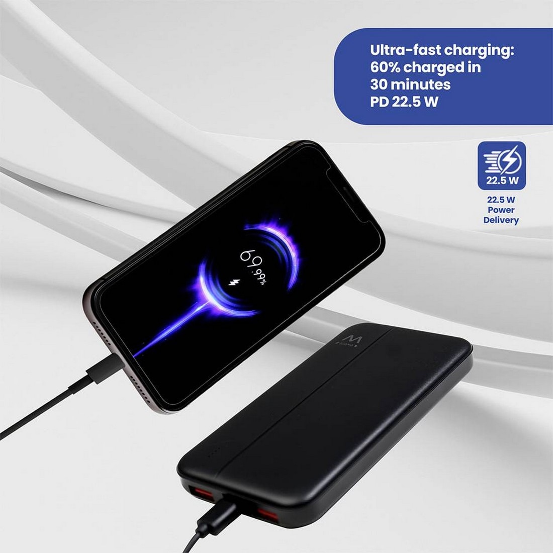 Powerbank Ewent EW1161 Thin PD Quick Charge 10000mAh 22,5W - Preto Preto-4
