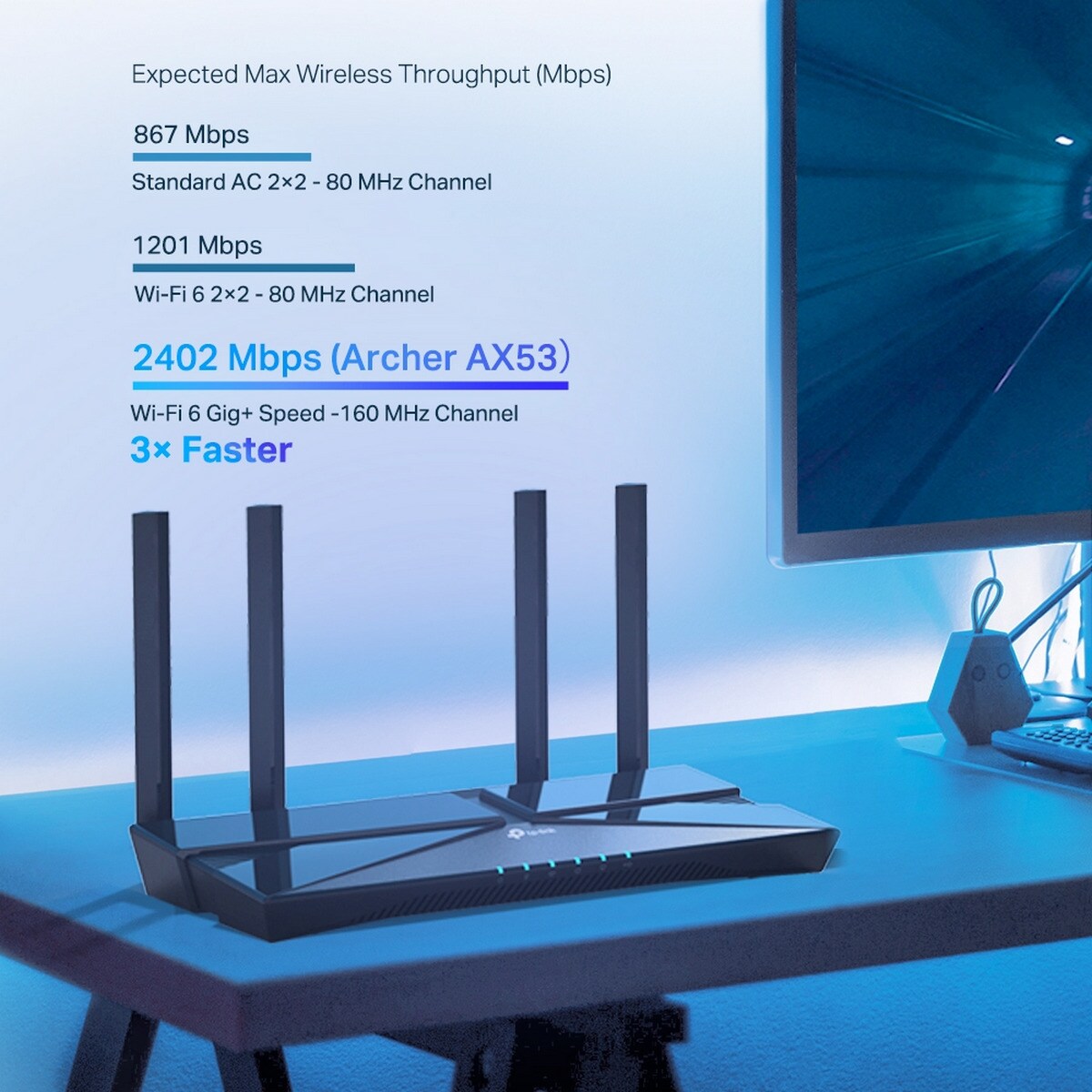 Router TP-Link Archer AX53 AX3000 Dual-Band WiFi 6 Mesh Gigabit Preto-4