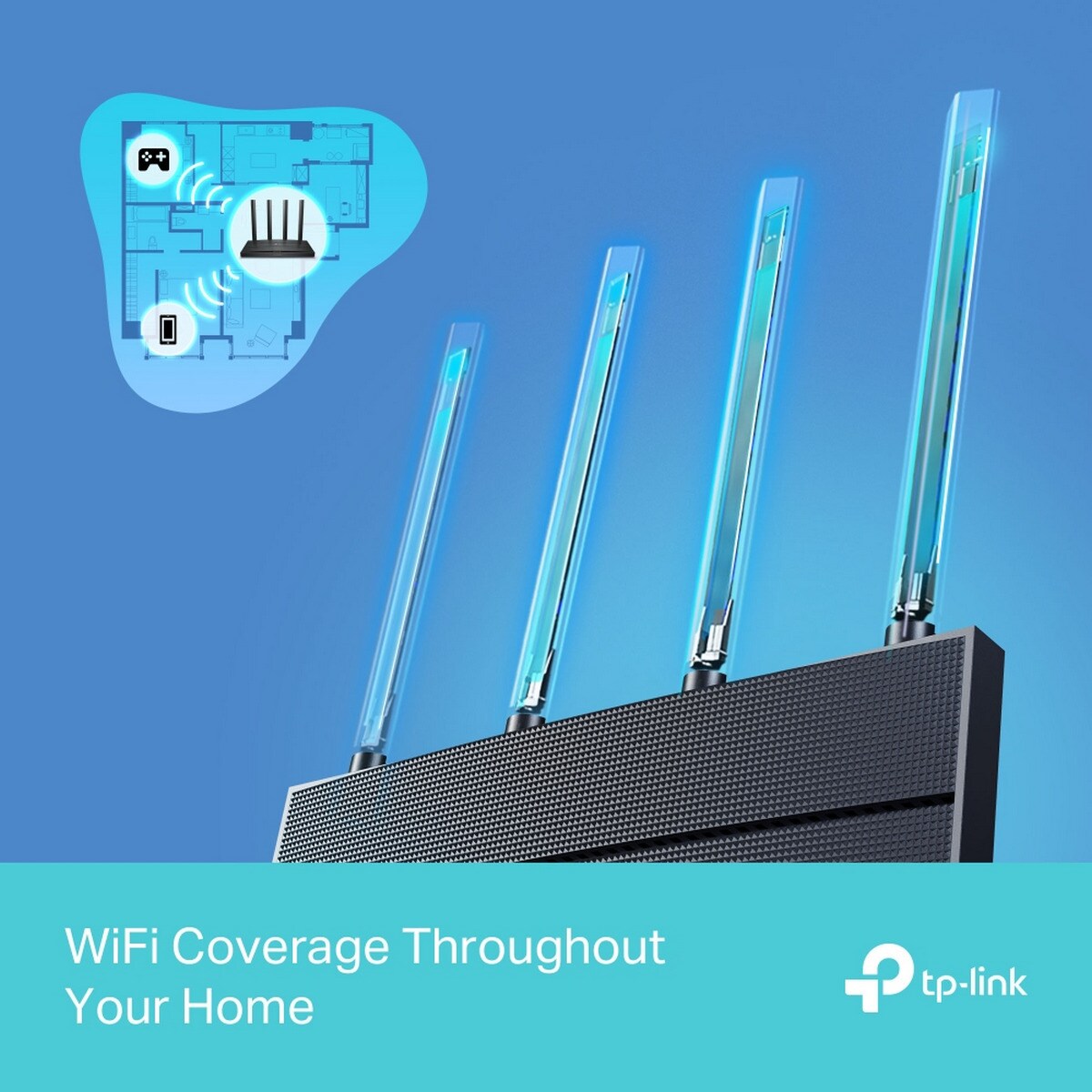Router TP-Link Archer AX12 AX1500 Dual-Band WiFi 6 Gigabit Preto-3