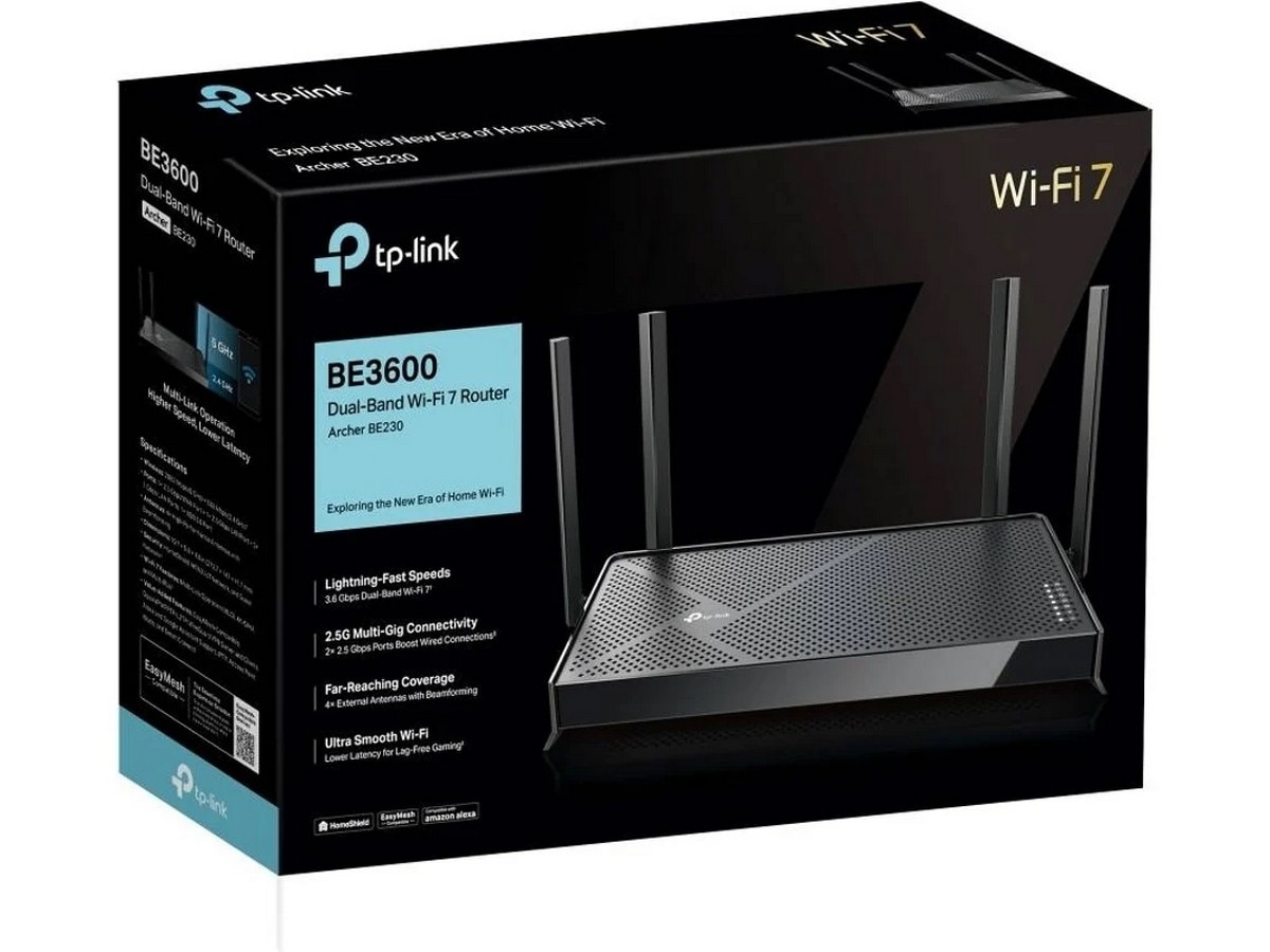 Router TP-LINK BE3600 ARCHER BE230 Ethernet LAN - Preto Preto-4