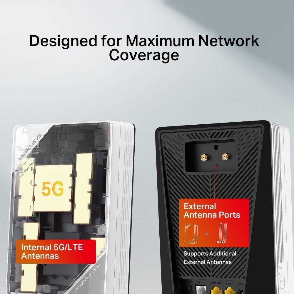 Router Mercusys MB520-5G AX3000 Dual-Band WiFi 6 5G 2.5GbE Mesh 7