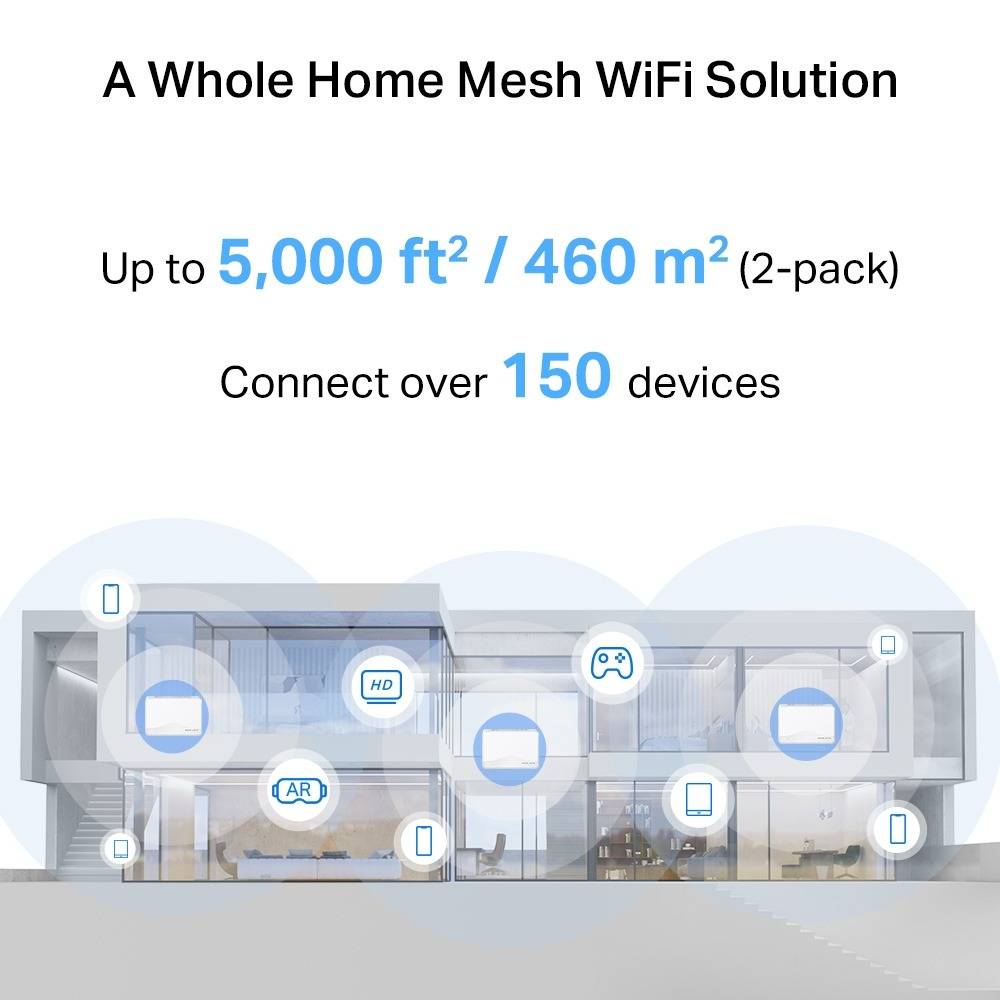 Sistema Mesh Mercusys Halo H25BE BE3600 Dual-Band Wi-Fi 7 Gigabit Whole Home - Pack-2 4