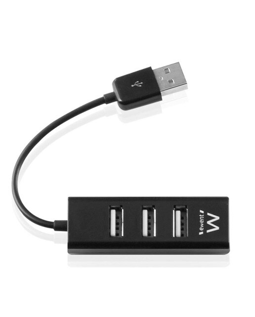 Imagem 0 de Mini USB 2.0 Hub 4 Portas - Preto