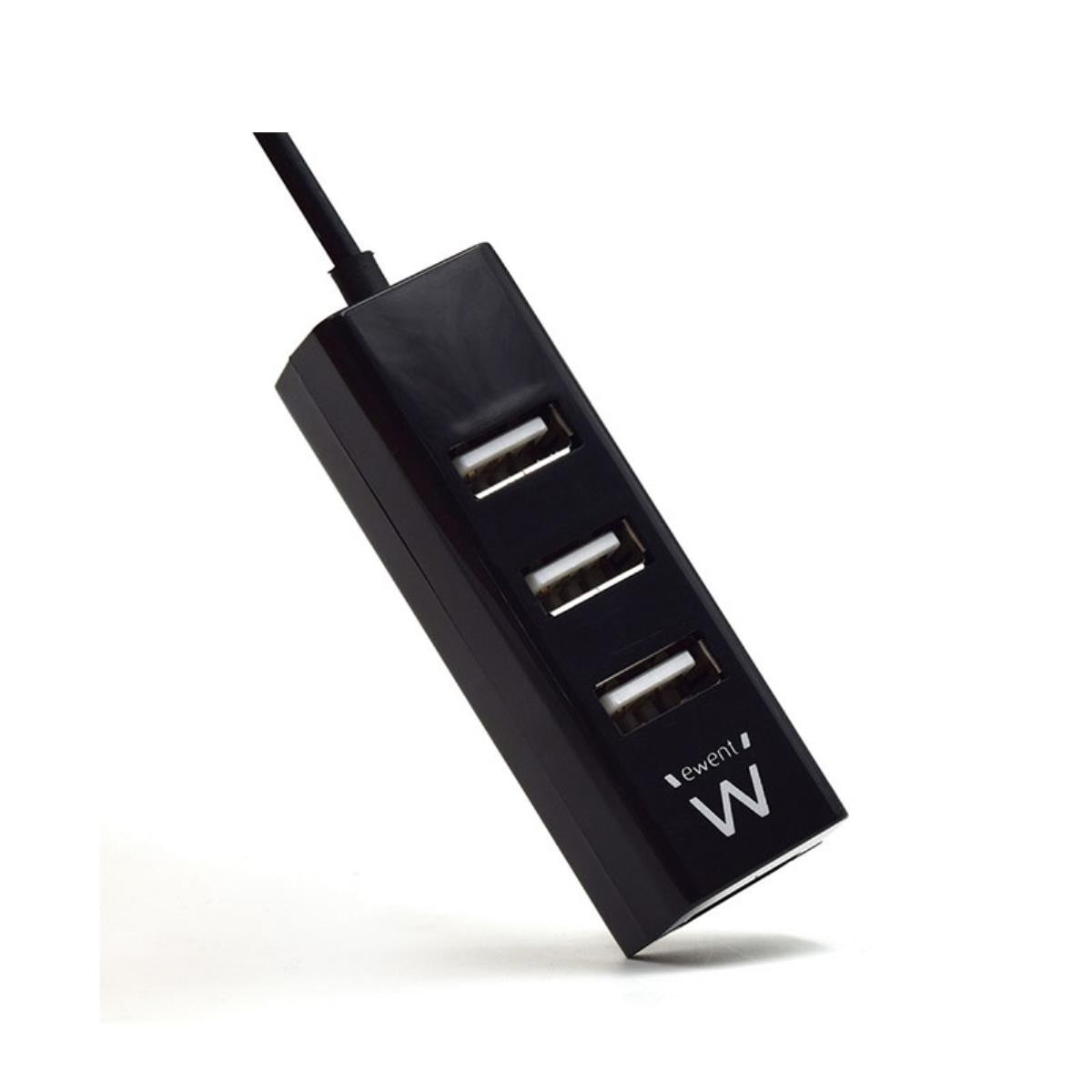 Mini USB 2.0 Hub 4 Portas - Preto 2