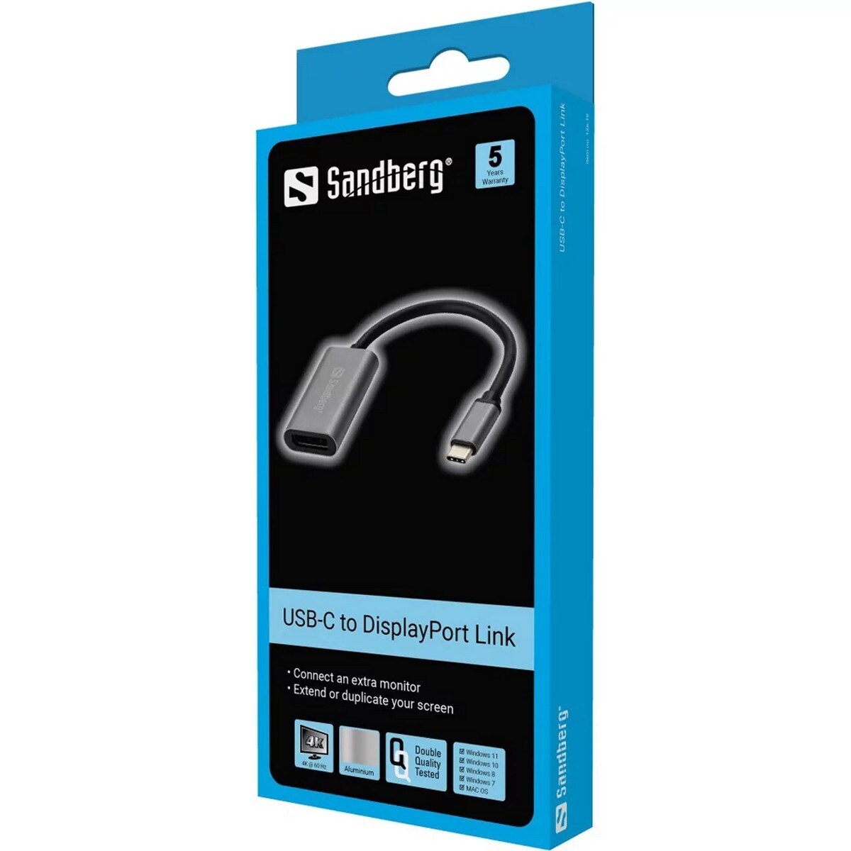 Adaptador Sandberg USB-C para DisplayPort Link - Alumínio 2