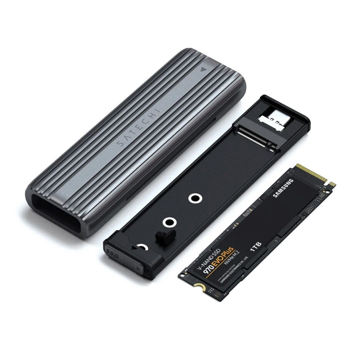 Caixa de Proteção para SSD USB-C NVME e SATA Satechi - Cinzento Sideral 4