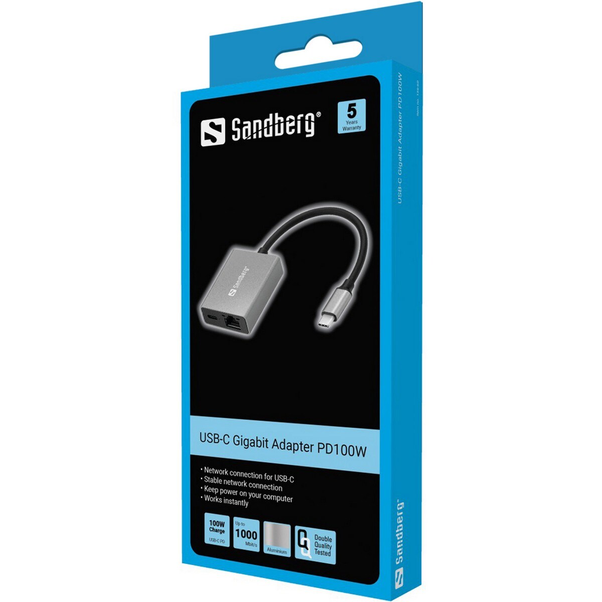 Adaptador Sandberg 136-60 USB-C Gigabit Adapter PD100W 2