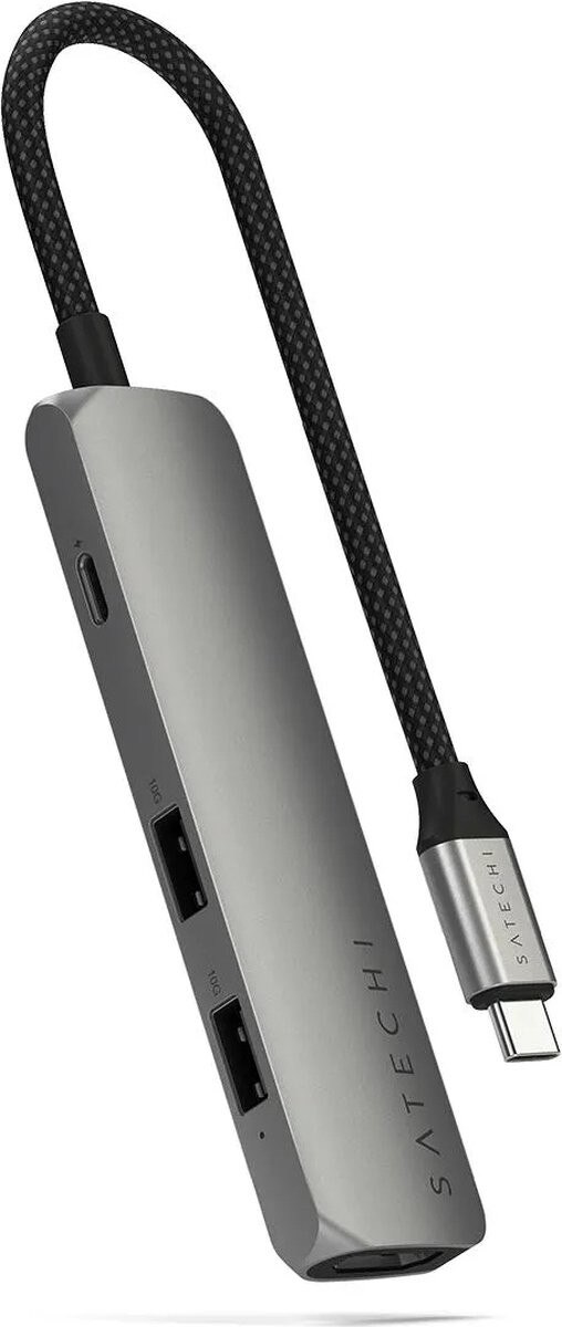 Hub Multiportas Satechi 4 em 1 USB-C Slim - Cinzento 4
