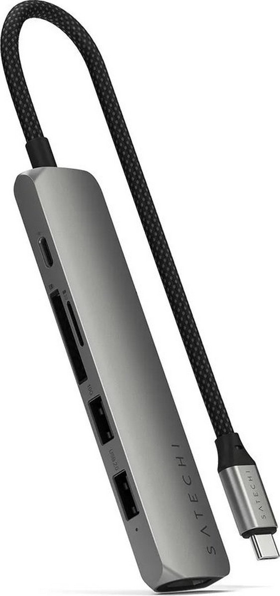 Hub Multiportas Satechi 6 em 1 USB-C Slim 10000 Mbit/s - Cinzento 3