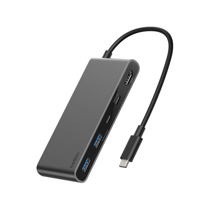 Hub Belkin USB-C de 7 Portas com Duas USB-C Cinzento-2