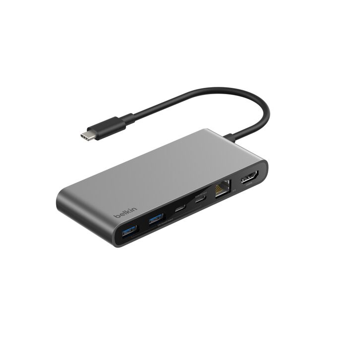 Imagem 0 de Hub Belkin USB-C de 8 Portas com Ethernet 2,5 Gb - Cinzento
