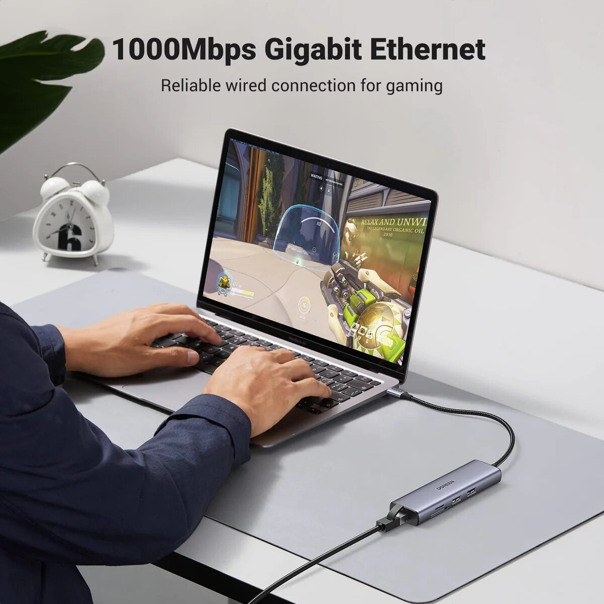 Base de Ligação Ugreen Hub USB?C 7 em 1 3