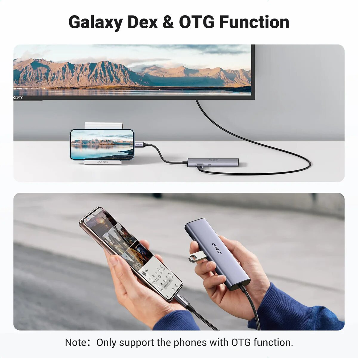 Base de Ligação Ugreen Hub USB?C 7 em 1 4
