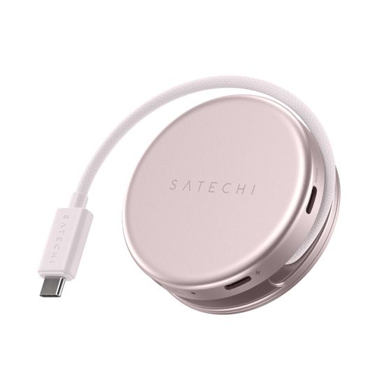 Imagem 0 de Adaptador Satechi OntheGo 5 em 1 Multiportas - Rosa Blush