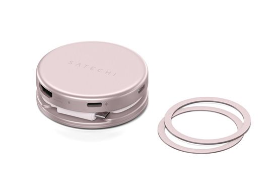 Adaptador Satechi OntheGo 5 em 1 Multiportas - Rosa Blush Blush-7
