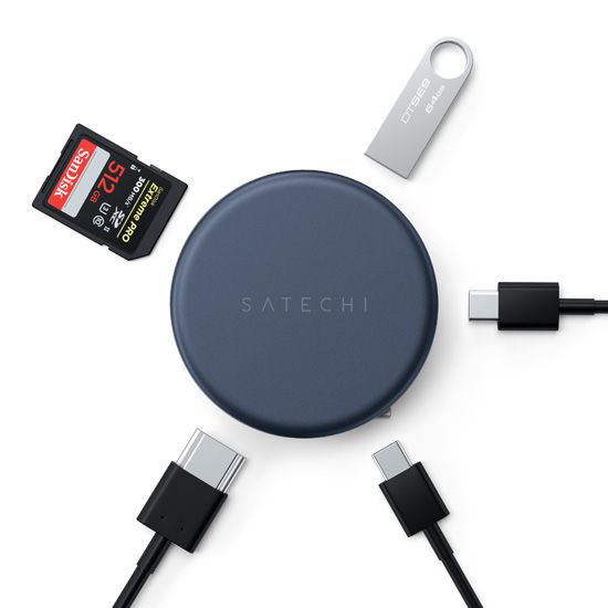Adaptador Satechi OntheGo 5 em 1 Multiportas - Indigo Índigo-2
