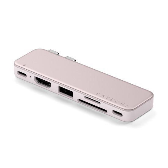 Imagem 0 de Hub Satechi USB?C 6 em 1 para Surface e MacBook Neo - Rosa Blush