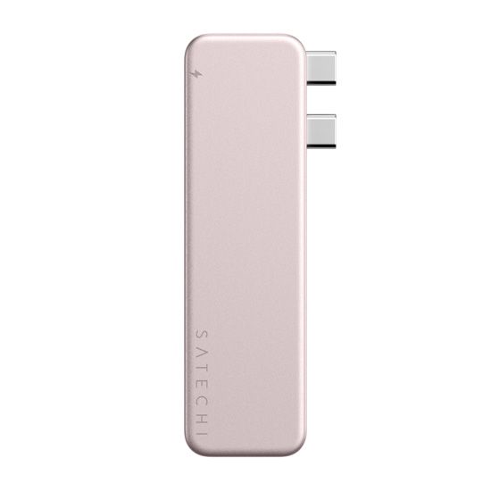 Hub Satechi USB?C 6 em 1 para Surface e MacBook Neo - Rosa Blush Blush-4