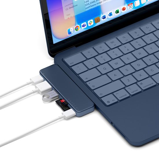 Hub Satechi USB?C 6 em 1 para Surface e MacBook Neo - Indigo Índigo-6