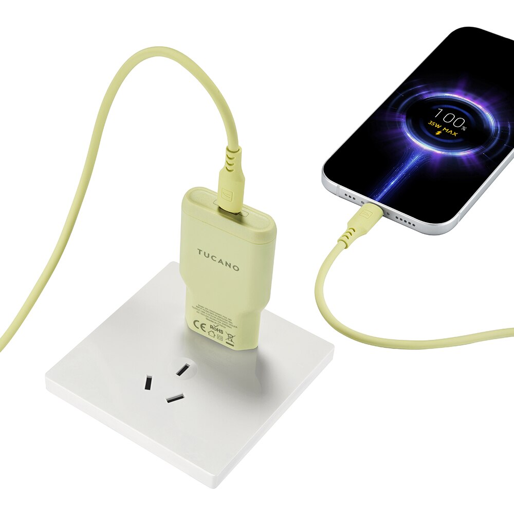 Carregador Parede Tucano - Power Kit GaN 35W + Cabo USB-C - Citrus 5
