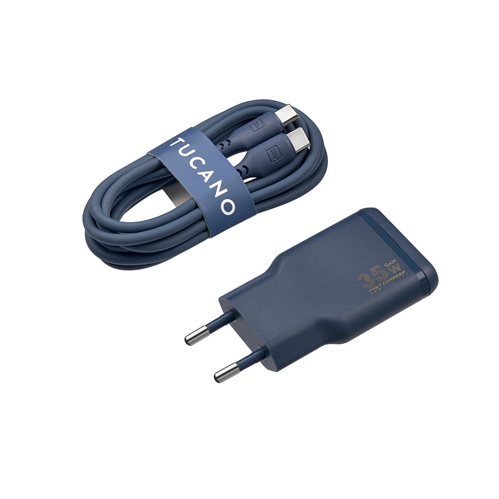 Carregador Parede Tucano - Power Kit GaN 35W + Cabo USB-C - Indigo Índigo-1