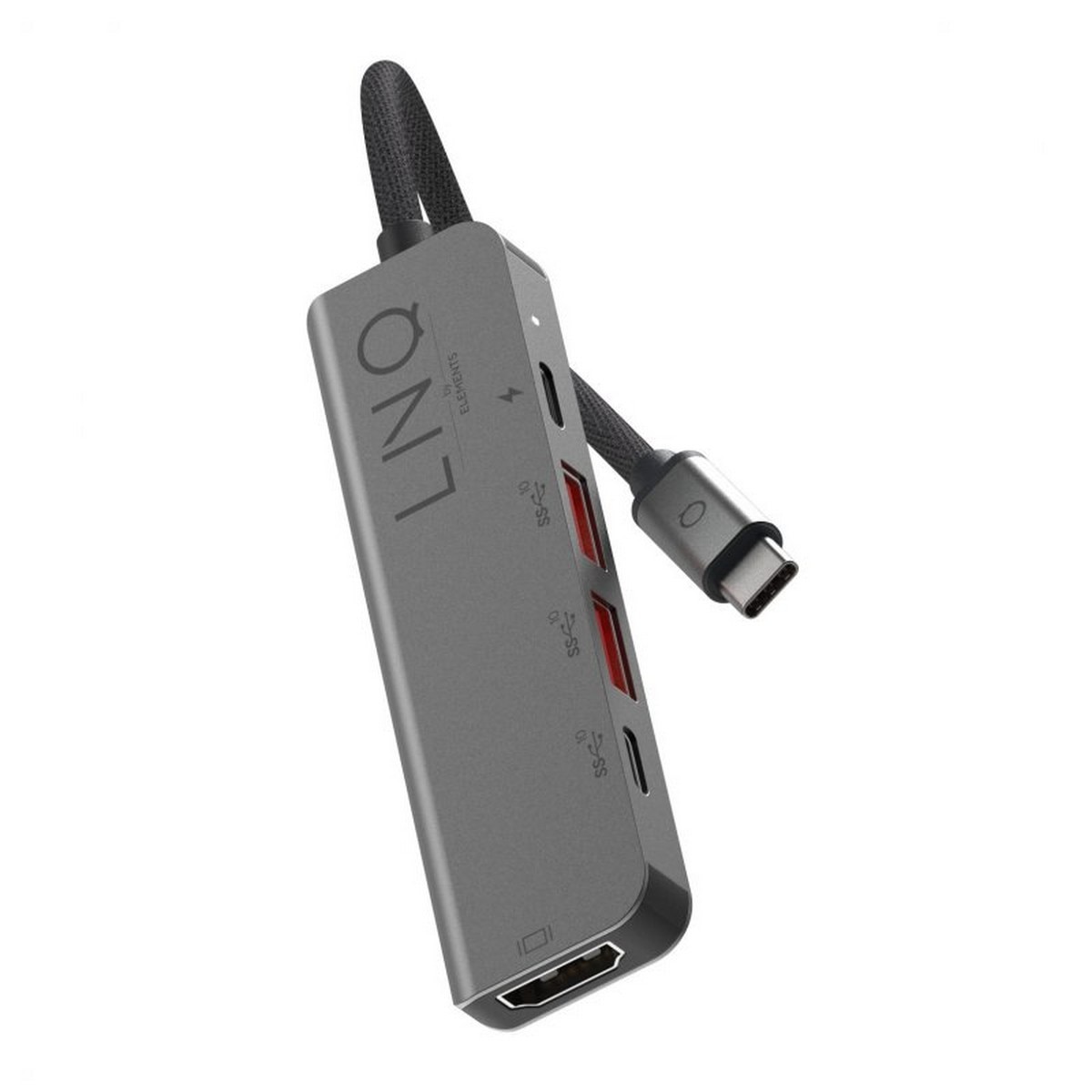 Hub Linq 5 em 1 PRO USB-C Multiport - Cinzento 2
