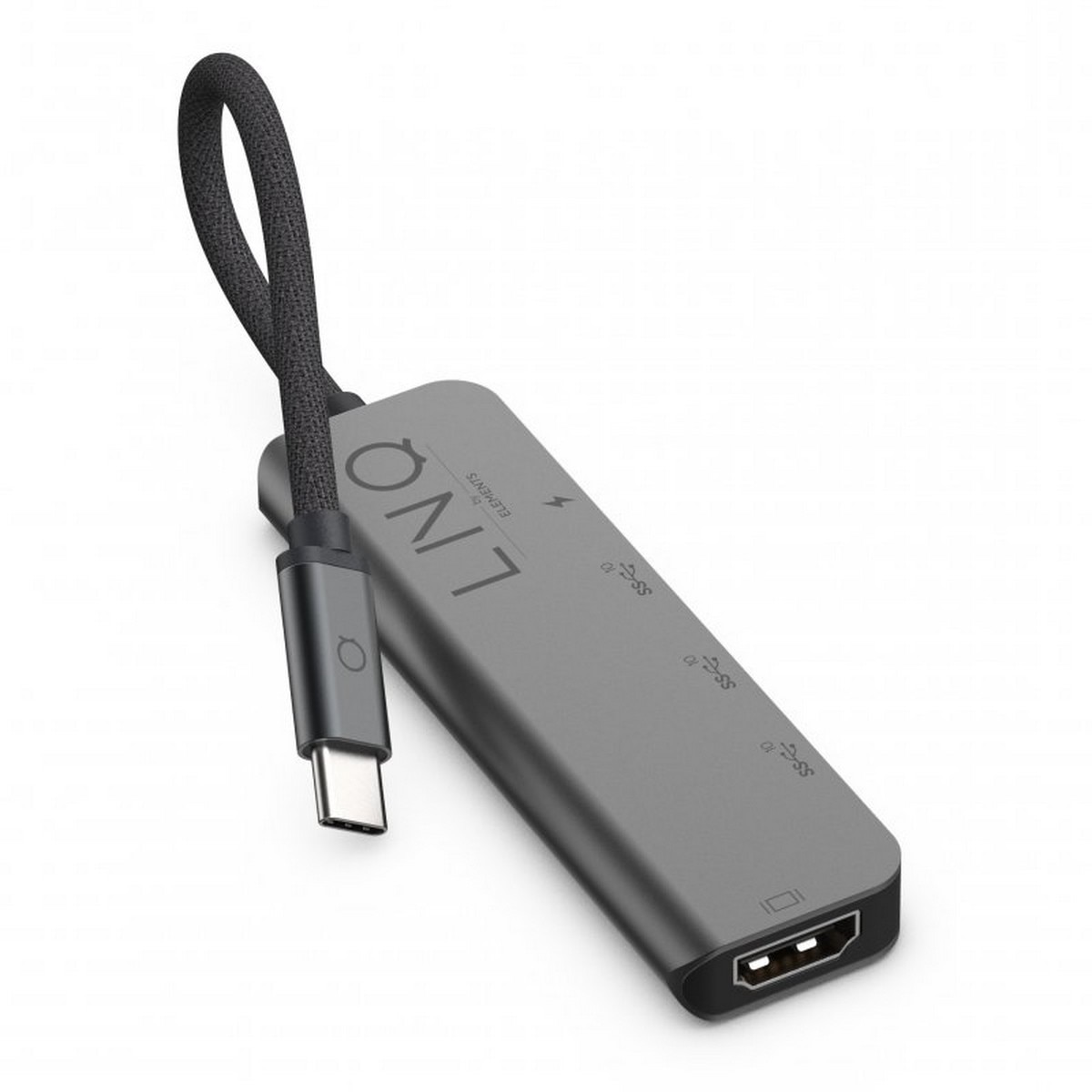 Hub Linq 5 em 1 PRO USB-C Multiport - Cinzento 3