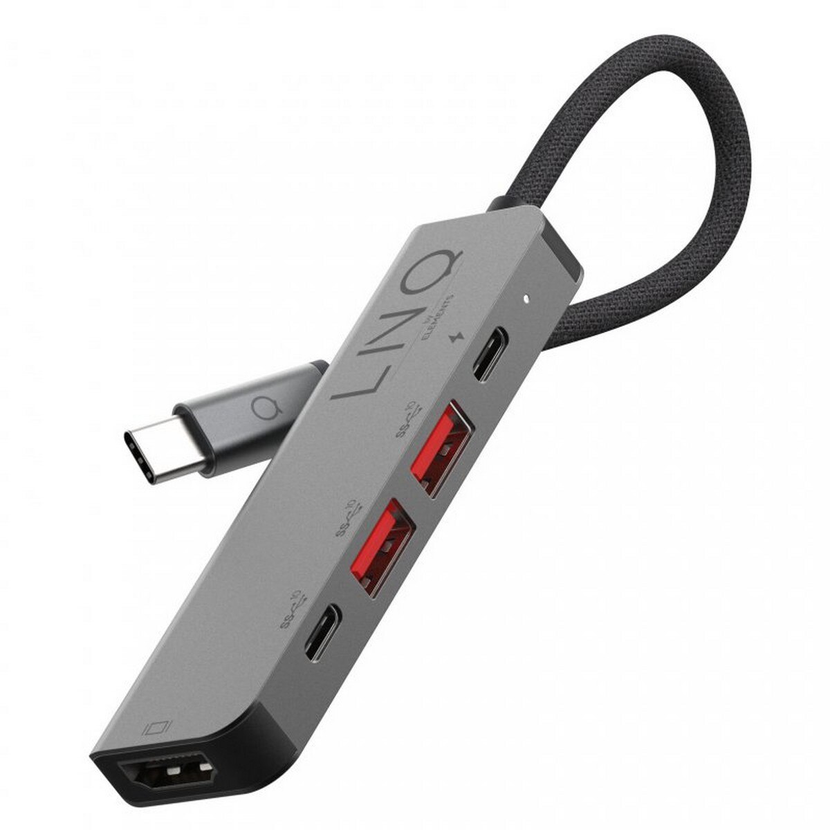 Hub Linq 5 em 1 PRO USB-C Multiport - Cinzento 5